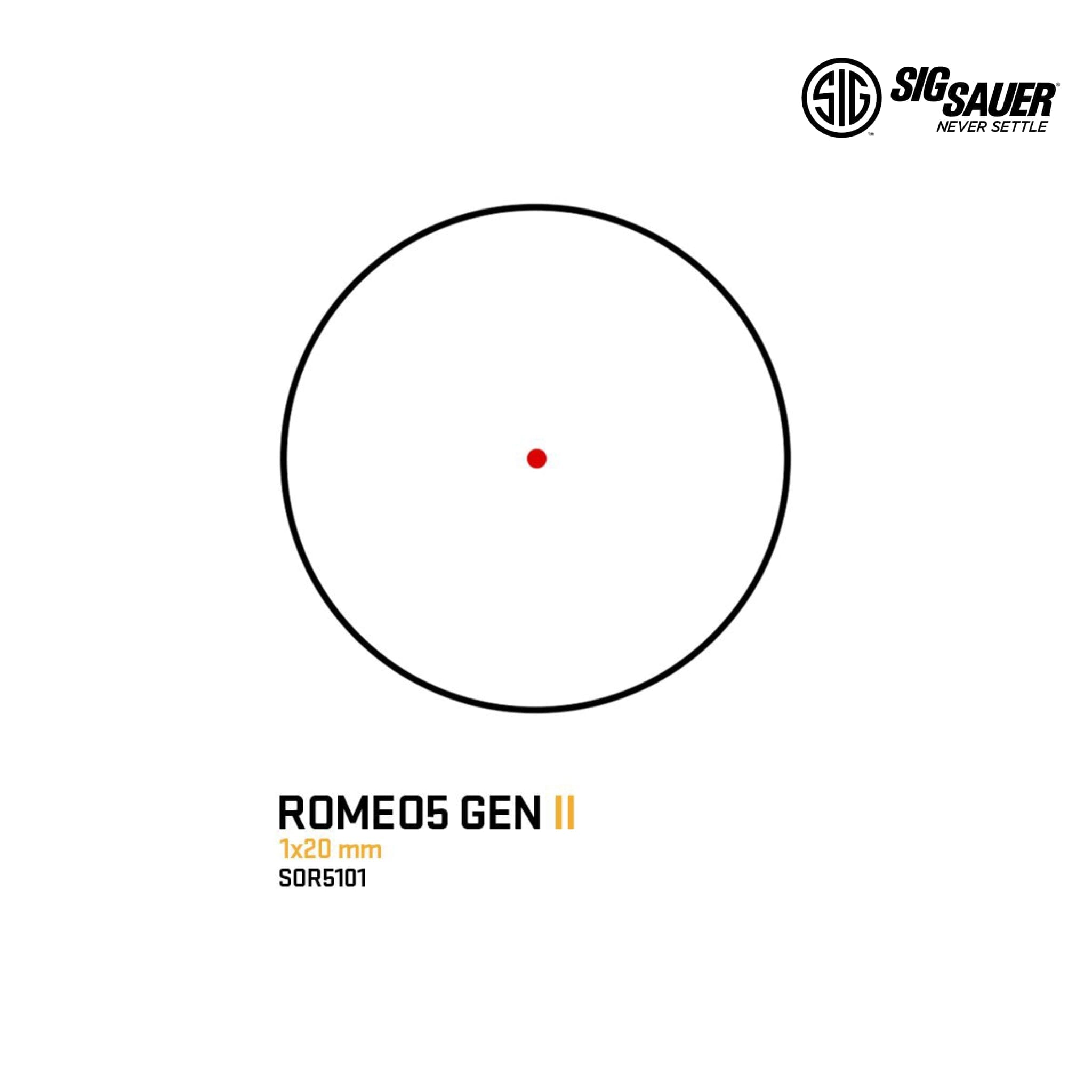 SIG Sauer ROMEO5 GEN II Red Dot Sight - 2 MOA Dot Red Dot Sight SIG Sauer 