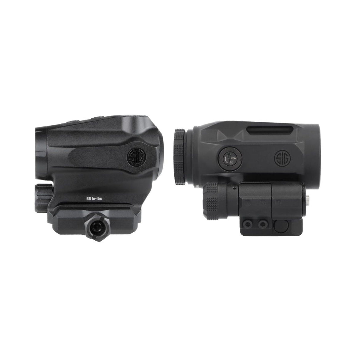 SIG Sauer ROMEO5XDR Gen II red dot sight from the SORJ5X201 kit, with its 2 MOA dot and 65 MOA circle reticle