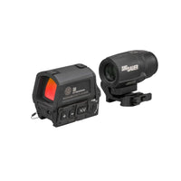 SIG Sauer ROMEO8T-AMR red dot sight and JULIET3T-AMR 3x magnifier combo kit in matte black