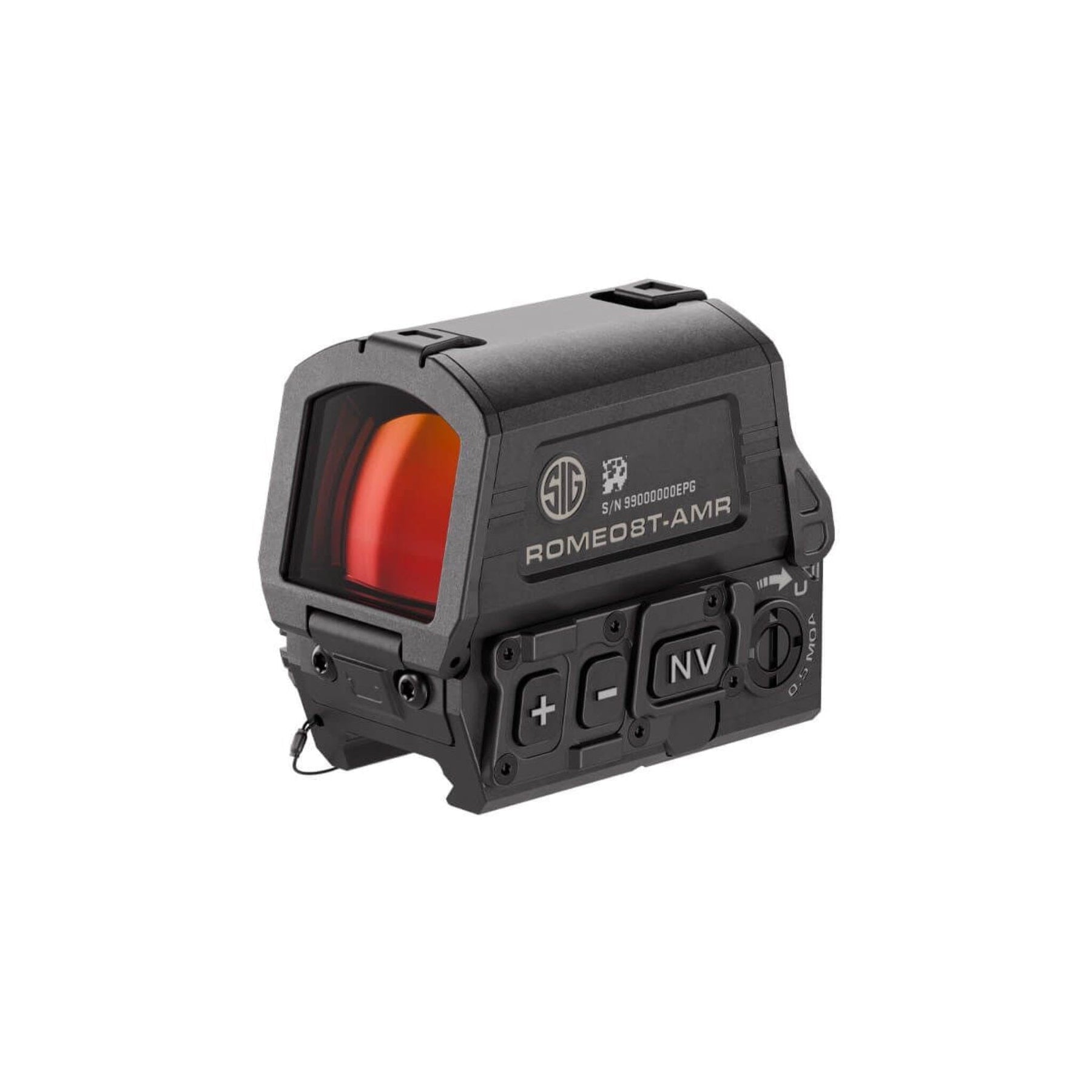 SIG Sauer ROMEO8T-AMR red dot sight with the Quad Ballistic Circle Dot 2.0 reticle in matte black