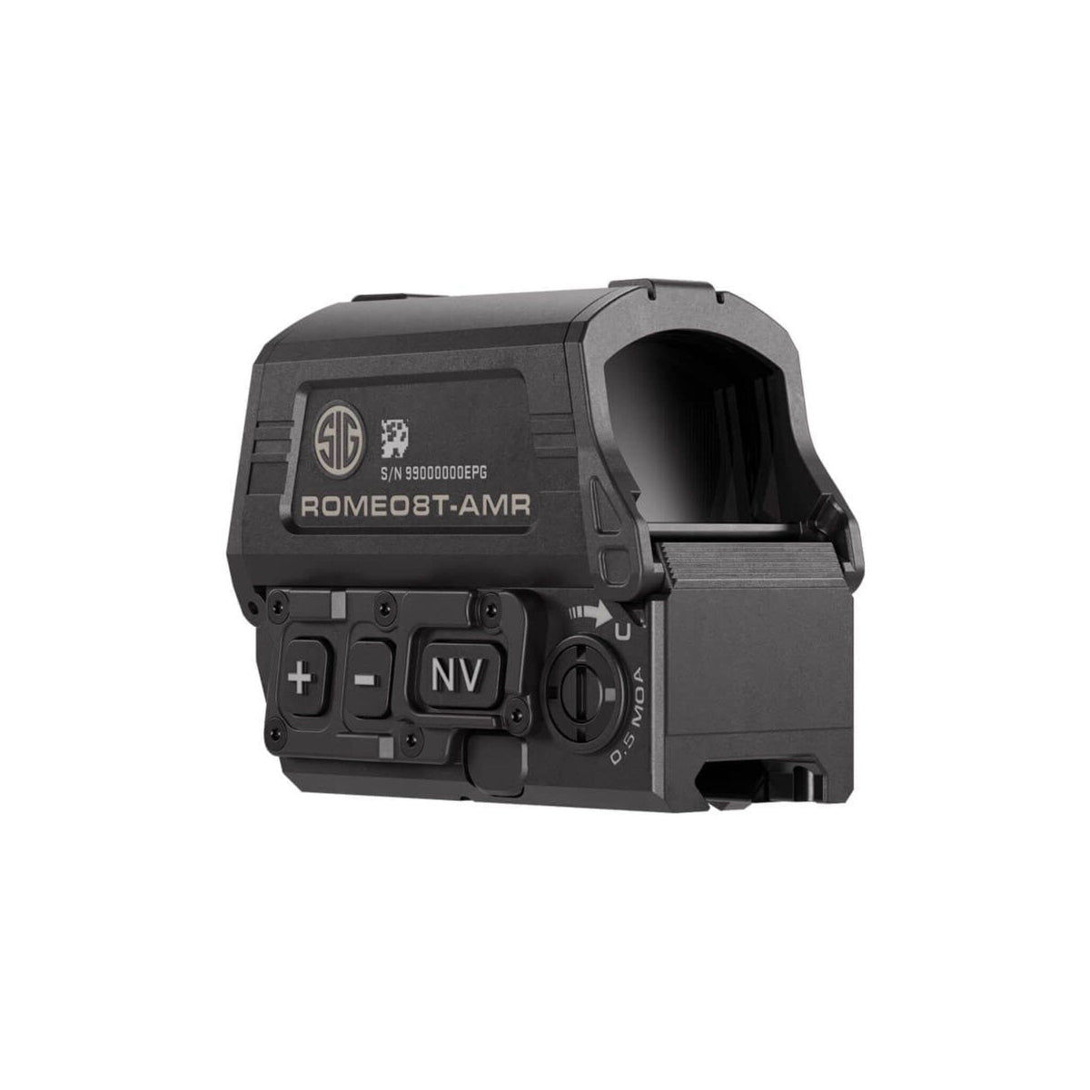 SIG Sauer ROMEO8T-AMR red dot sight in a black aluminium housing with a 40 mm objective