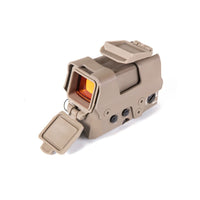 SIG Sauer ROMEO8T enclosed red dot sight in Flat Dark Earth with its ballistic circle-dot reticle