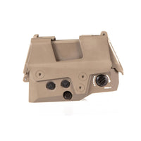 ROMEO8T red dot sight in Flat Dark Earth on its hex bolt Picatinny mount at 1.535 in height