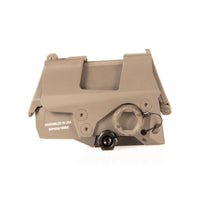 SIG Sauer ROMEO8T in Flat Dark Earth showing the windage and elevation adjustment turrets
