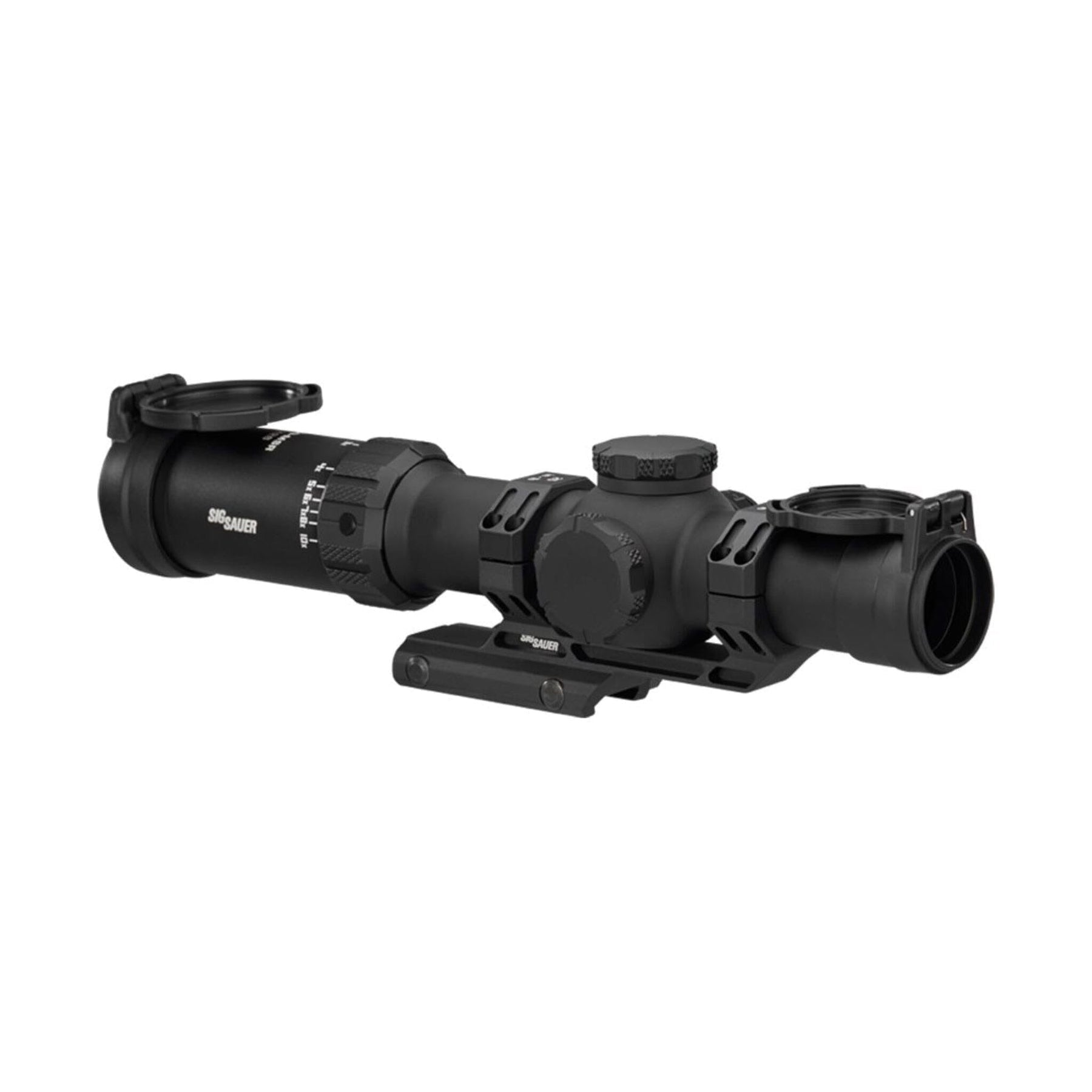 SIG Sauer TANGO-MSR 1-10x26 rifle scope in matte black showing its 26mm objective lens