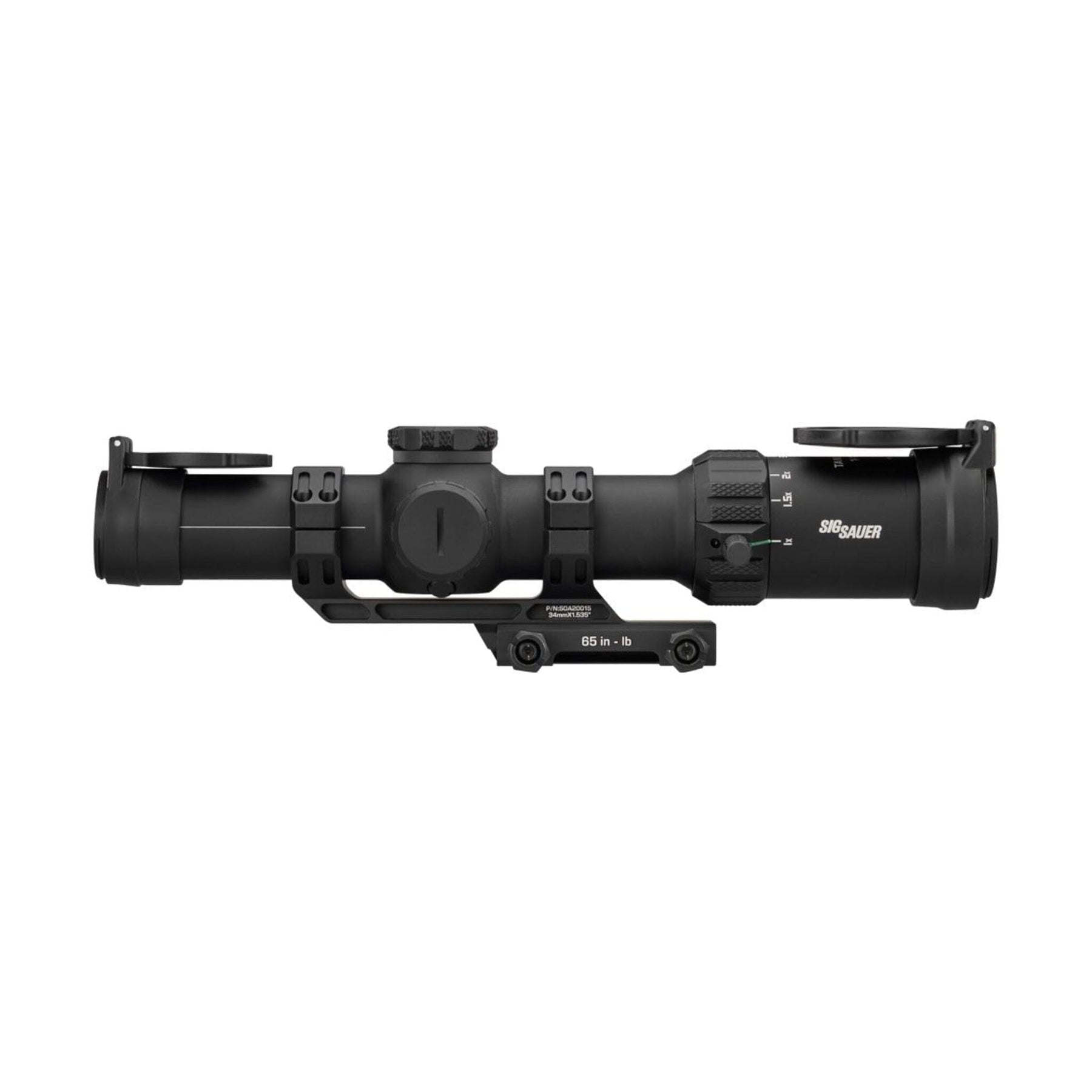 SIG Sauer TANGO-MSR 1-10x28 matte black LPVO showing the 1x to 10x magnification ring