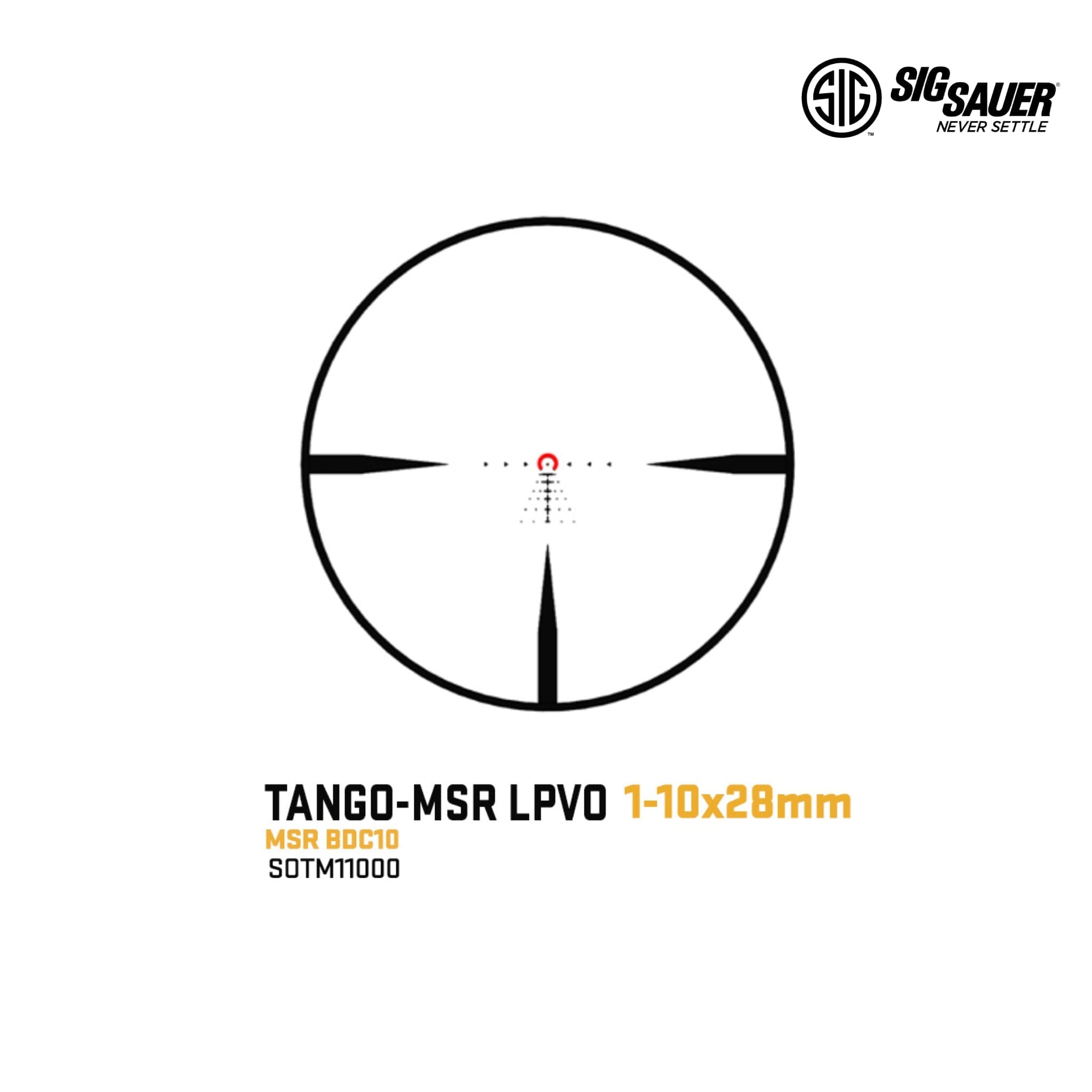 SIG Sauer TANGO-MSR 1-10x28 SFP Riflescope - MSR BDC10 Reticle - Black Rifle Scope SIG Sauer 