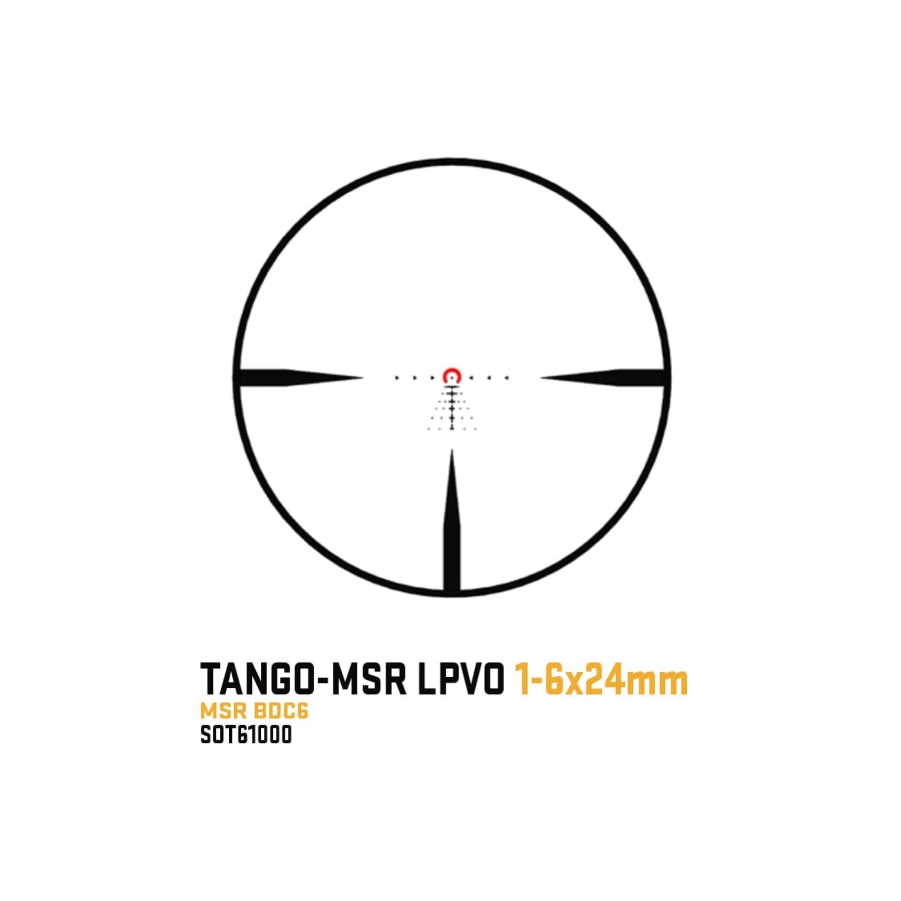 SIG Sauer TANGO-MSR 1-6x24 black LPVO, part SOT61000, supplied with an ALPHA-MSR cantilever mount