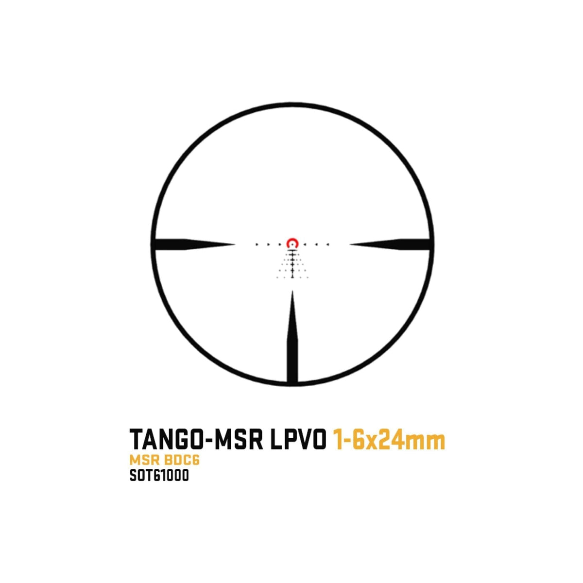 SIG Sauer TANGO-MSR 1-6x24 coyote tan scope on its included ALPHA-MSR cantilever mount