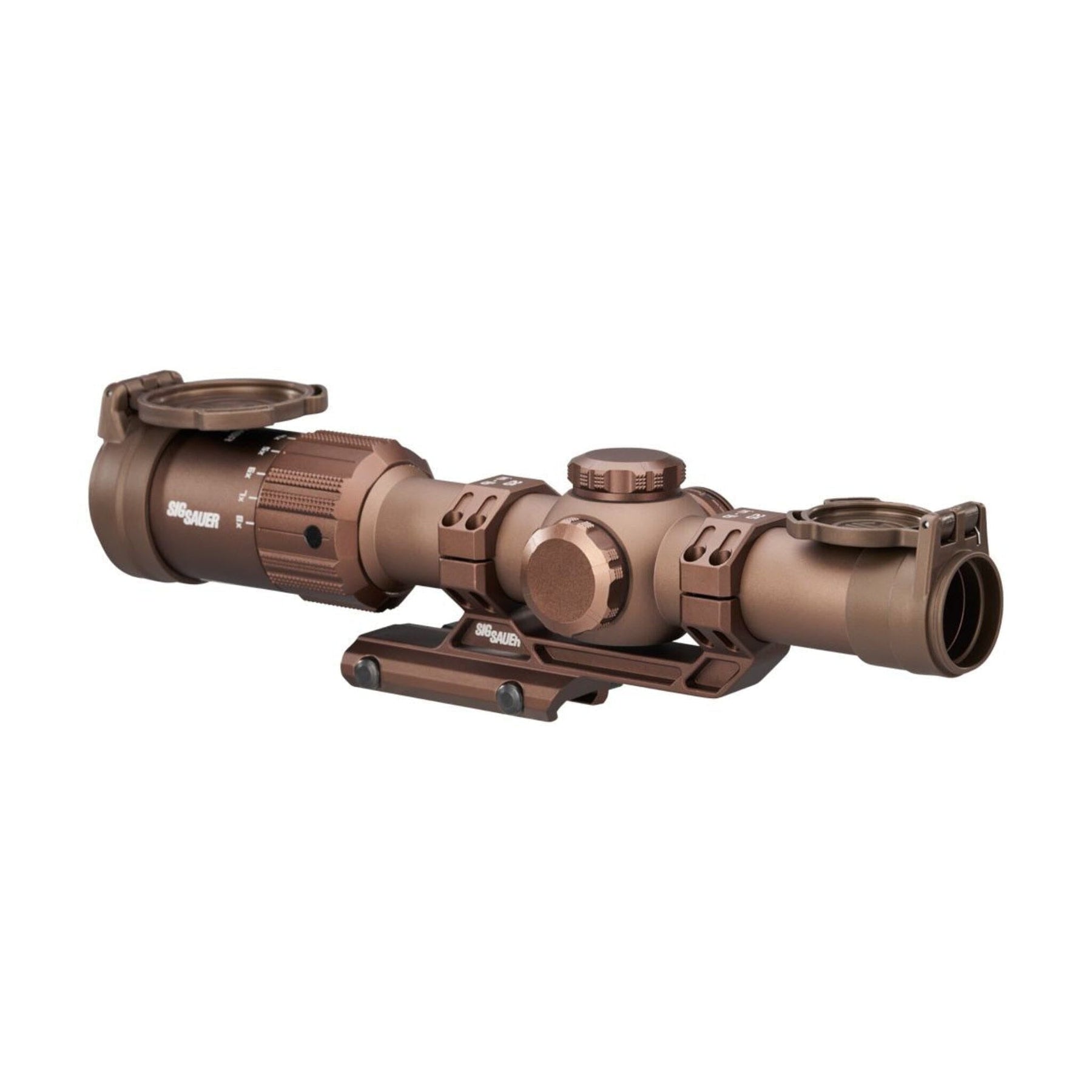 SIG Sauer TANGO-MSR 1-8x24 in Coyote Tan, showing the 24 mm objective lens