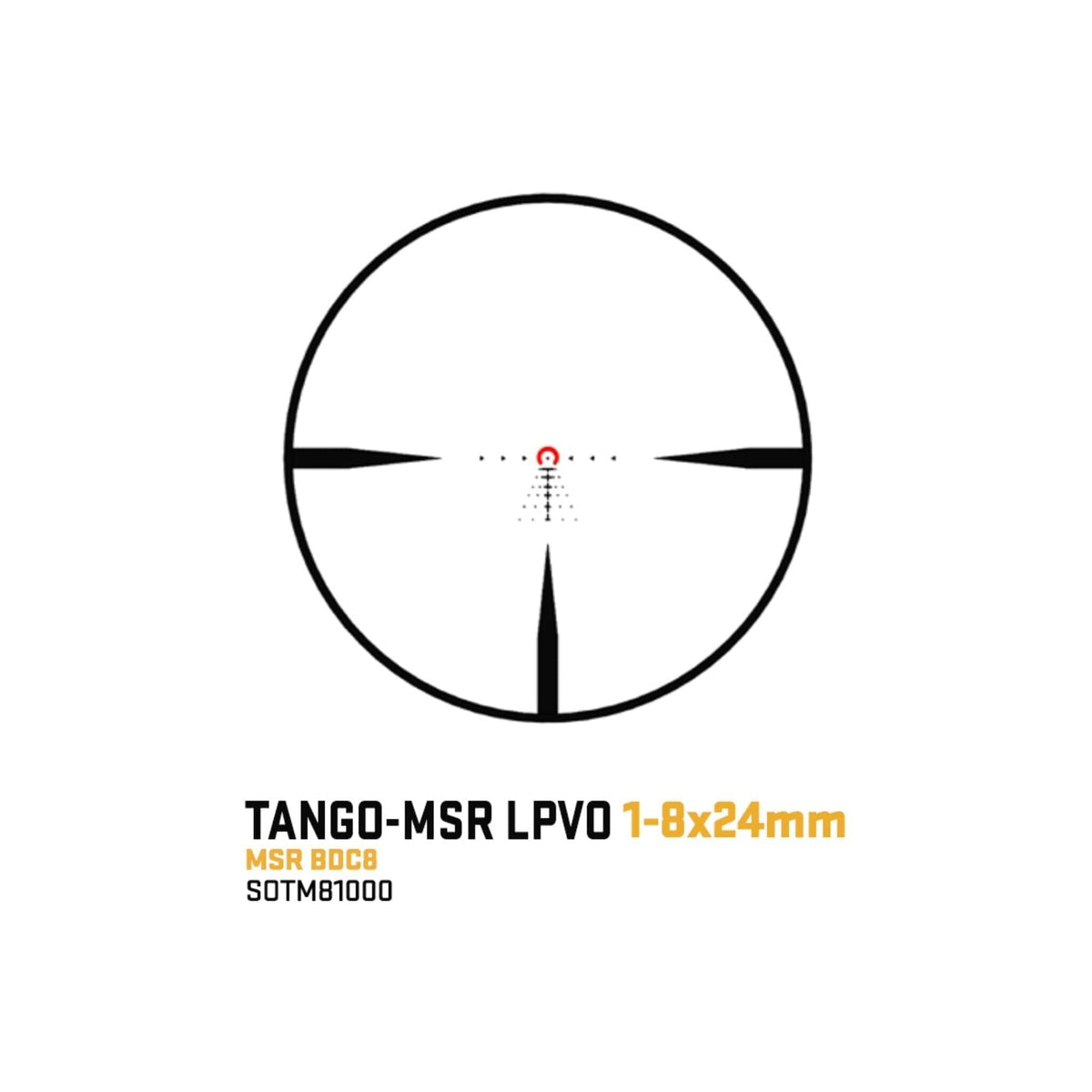 SIG Sauer TANGO-MSR 1-8x24 in black, supplied with the ALPHA-MSR cantilever mount