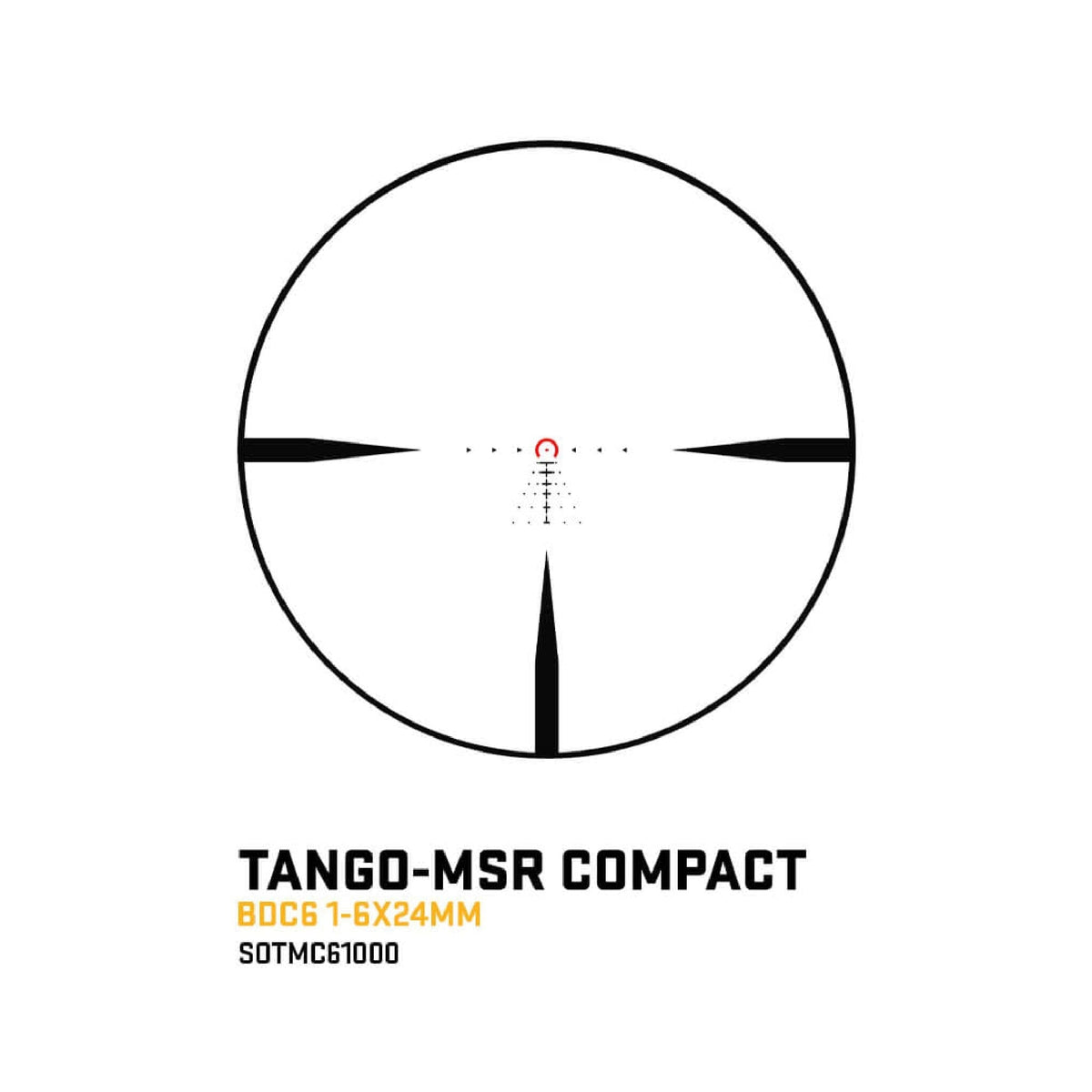 SIG Sauer TANGO-MSR Compact 1-6x24 at 8.4 in long on its factory-fitted ALPHA-MSR cantilever mount