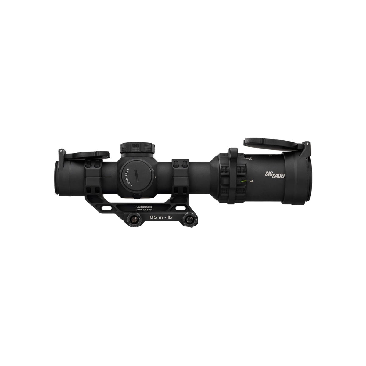 SIG Sauer TANGO-MSR Compact 1-8x24 rifle scope showing its 24 mm objective lens