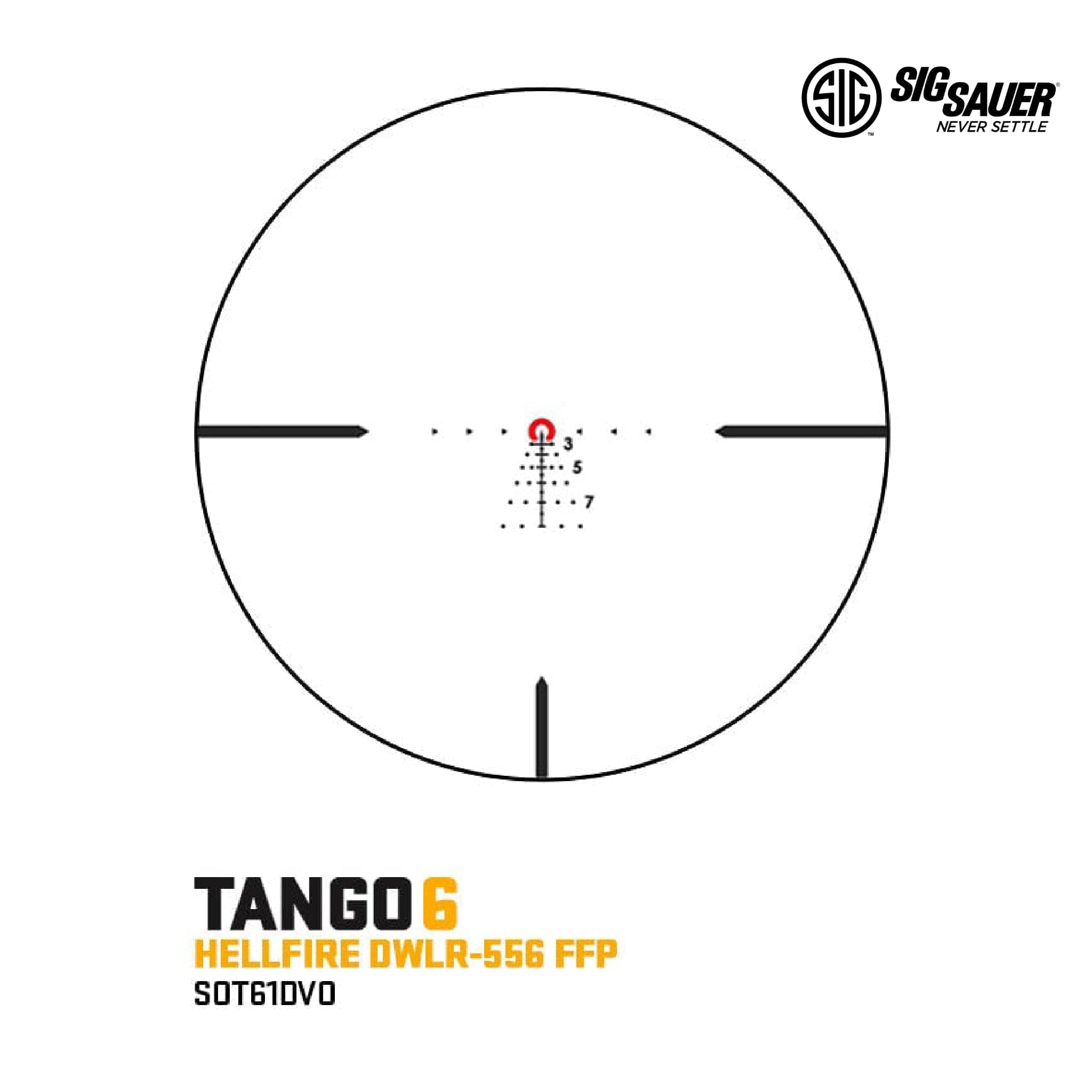 SIG Sauer TANGO6T 1-6x24 DVO Riflescope - Hellfire DWLR-556 Reticle - SOT61DVO Rifle Scope SIG Sauer 