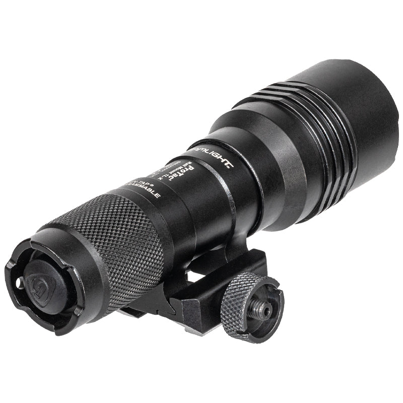 Streamlight ProTac Rail Mount 1L-X weapon light alongside the single CR123A lithium cell supplied