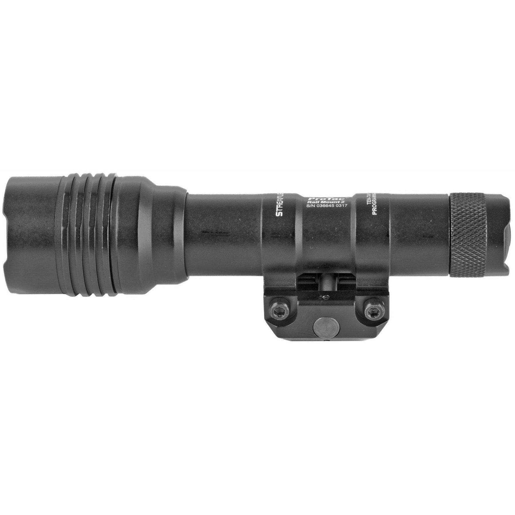 Streamlight ProTac Rail Mount 2 shown with the remote pressure switch and push-button tail switch