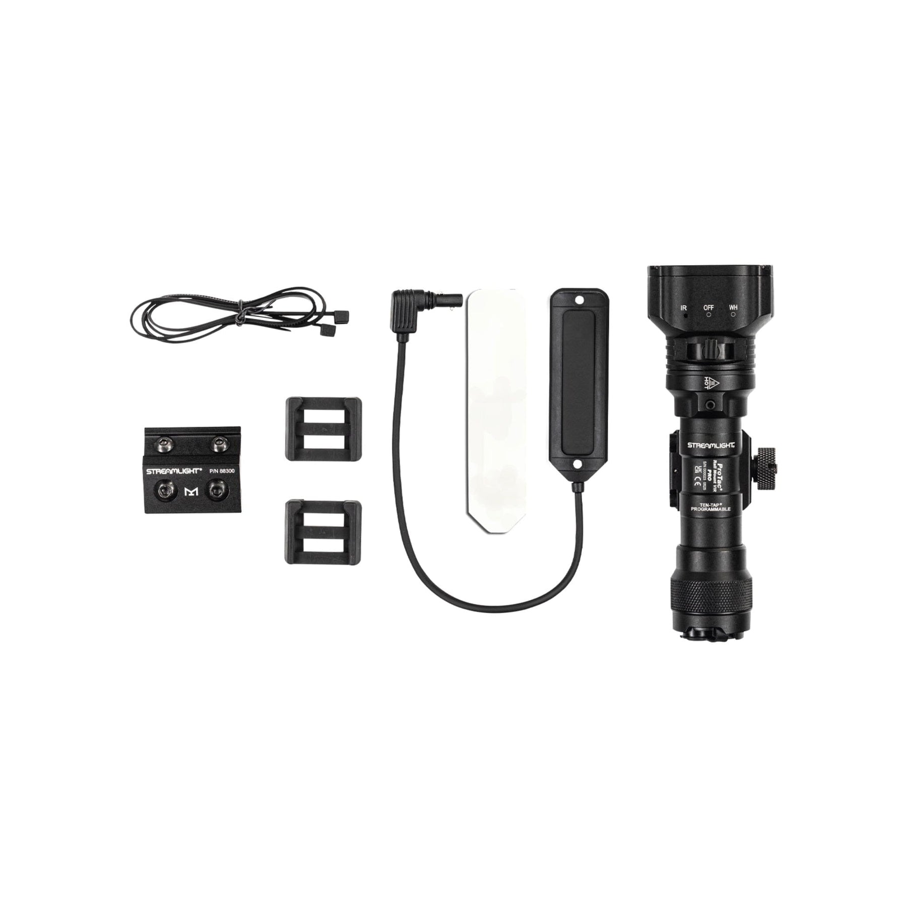 Streamlight ProTac Rail Mount VIR Pro USB, part 88139, with white light and a 940 nm IR illuminator