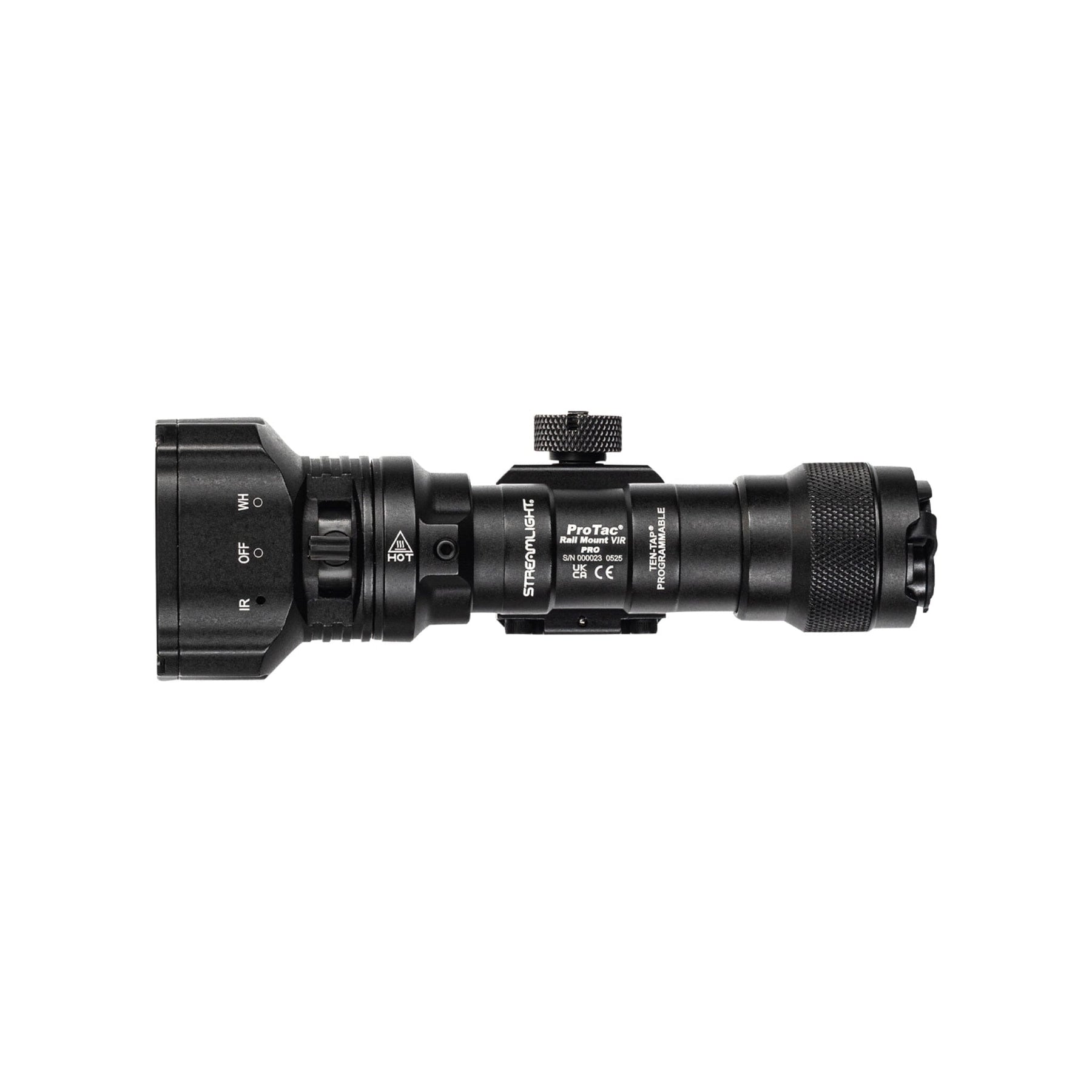 Streamlight ProTac Rail Mount VIR Pro 88138 running two CR123A lithium cells for 1.5 hours on high