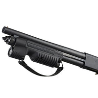 Streamlight TL-Racker 69602 forend light shown fitted to a Mossberg 590 Shockwave