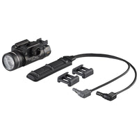 Streamlight TLR-1 HL Long Gun Kit in black showing the light body and rail-grip clamp