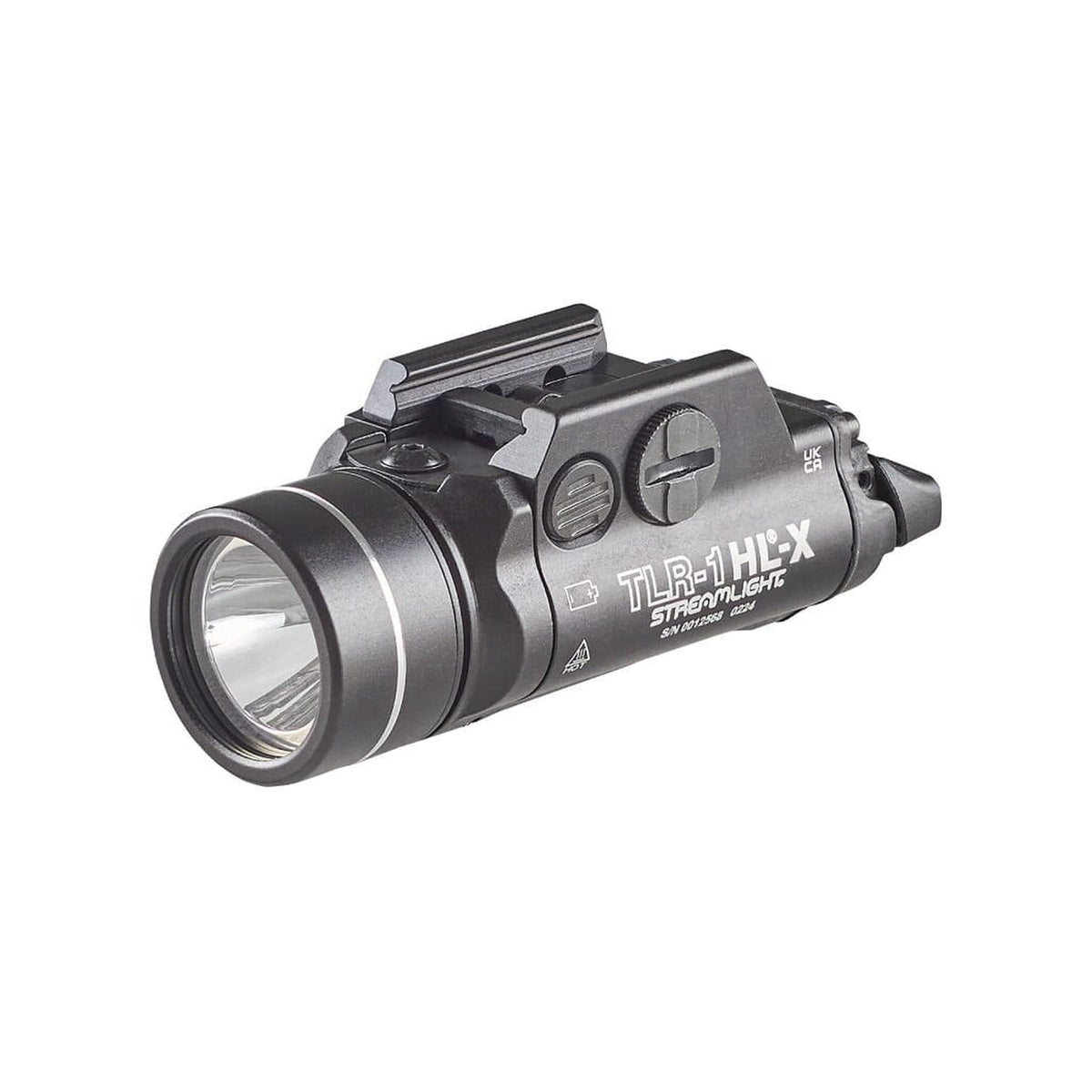 Streamlight TLR-1 HL-X weapon light, part 69500, rated 1000 lumens and 15,000 candela on CR123A