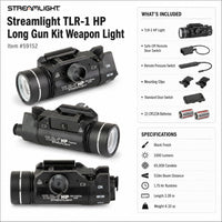 Streamlight TLR-1 HP weapon light on its tool-free Picatinny rail clamp
