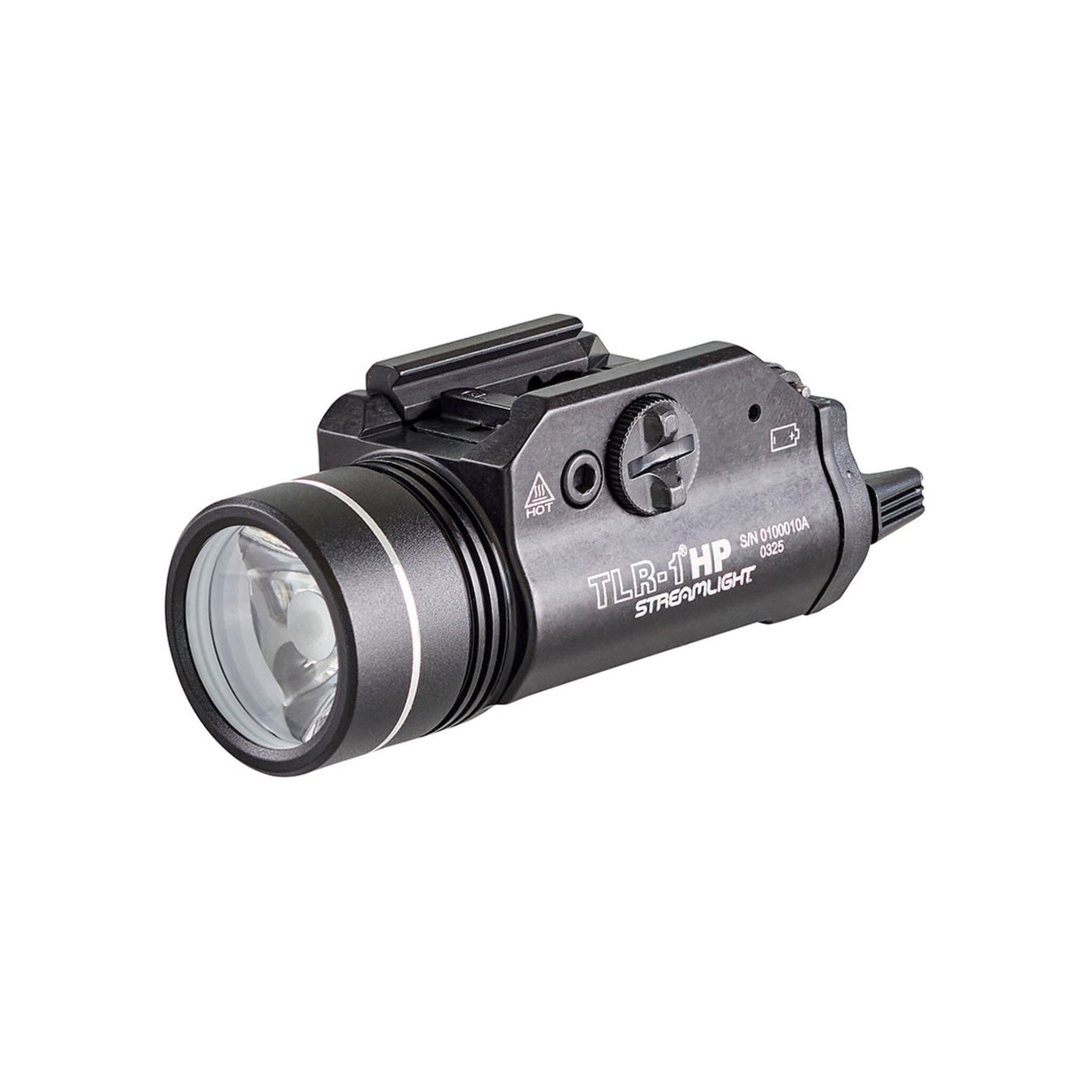 Streamlight TLR-1 HP weapon light in black, rated for around 510 metres of beam distance