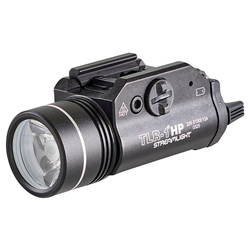 Streamlight TLR-1 HP weapon light in black anodised aluminium, shown against a plain background
