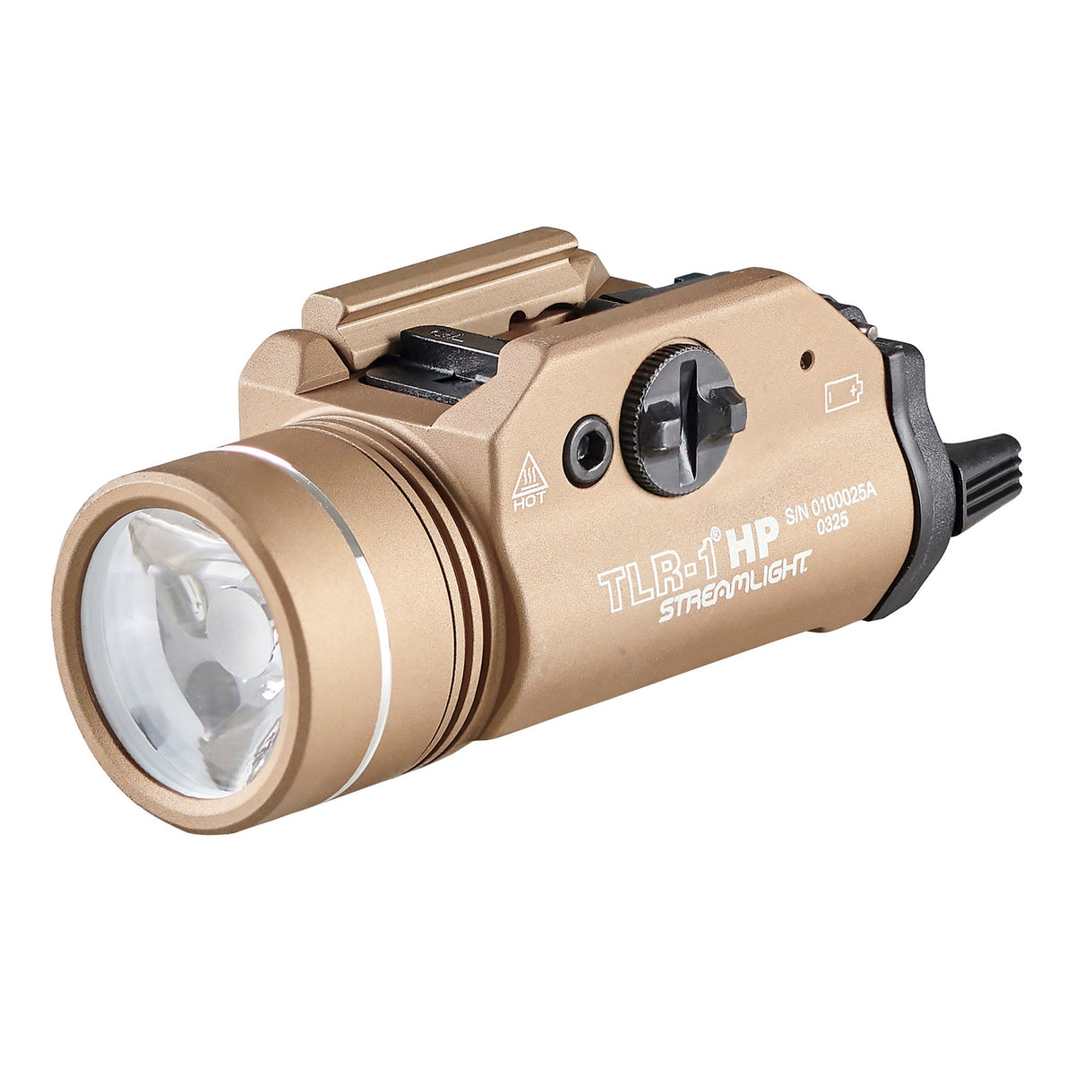 Streamlight TLR-1 HP 59151 in Flat Dark Earth, 1000 lumens focused to 65,000 candela