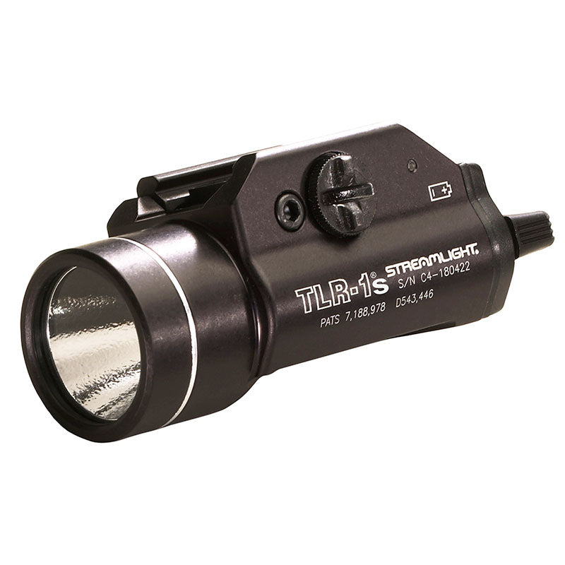 Streamlight TLR-1s 300 lumen pistol weapon light in black, part number 69210