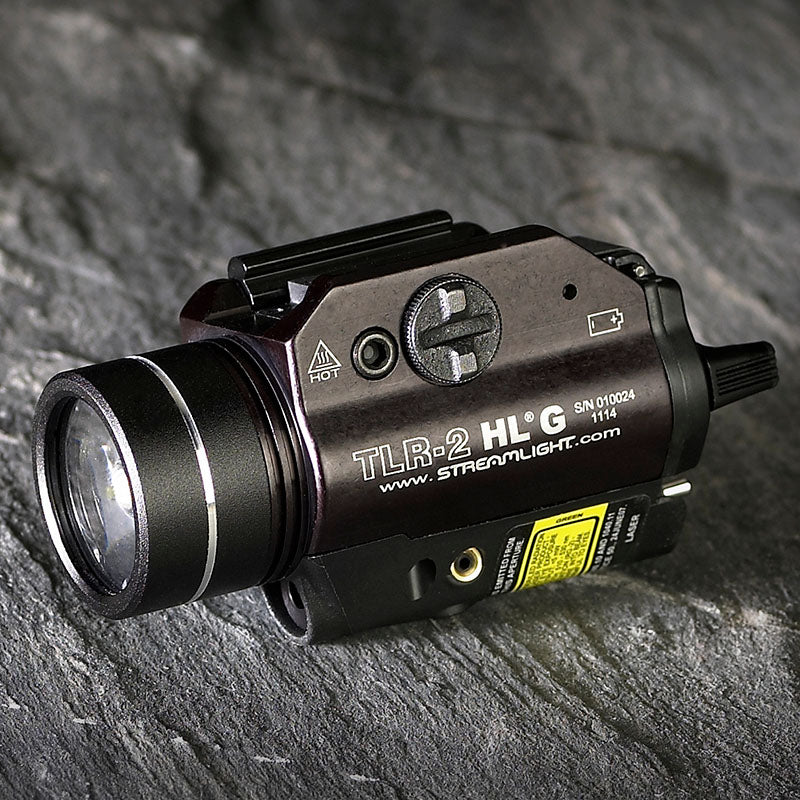 Streamlight TLR-2 HL G at 1000 lumens and 20,000 candela for a 283 metre beam