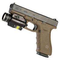 Streamlight TLR-2 HL G clamped to a rail using the supplied locating keys