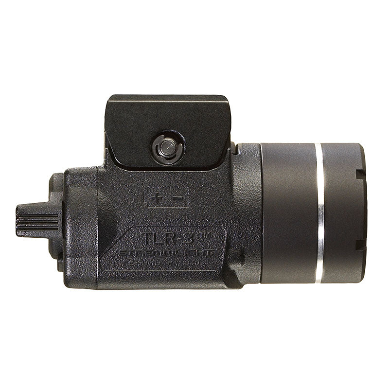 Streamlight TLR-3 weapon light showing the 2.71 in body and ambidextrous rear switch