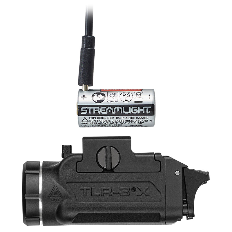 Streamlight TLR-3X USB weapon light charging through a USB-C lead into the SL-B9 pack