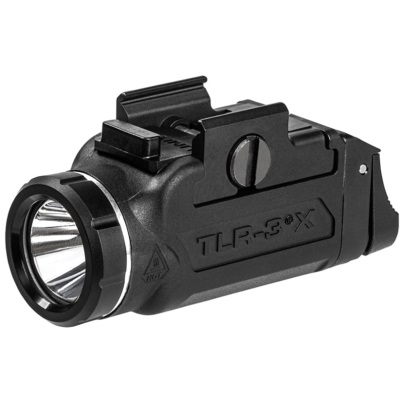 Streamlight TLR-3X for 1913 Slim rails showing the silver band around the light head