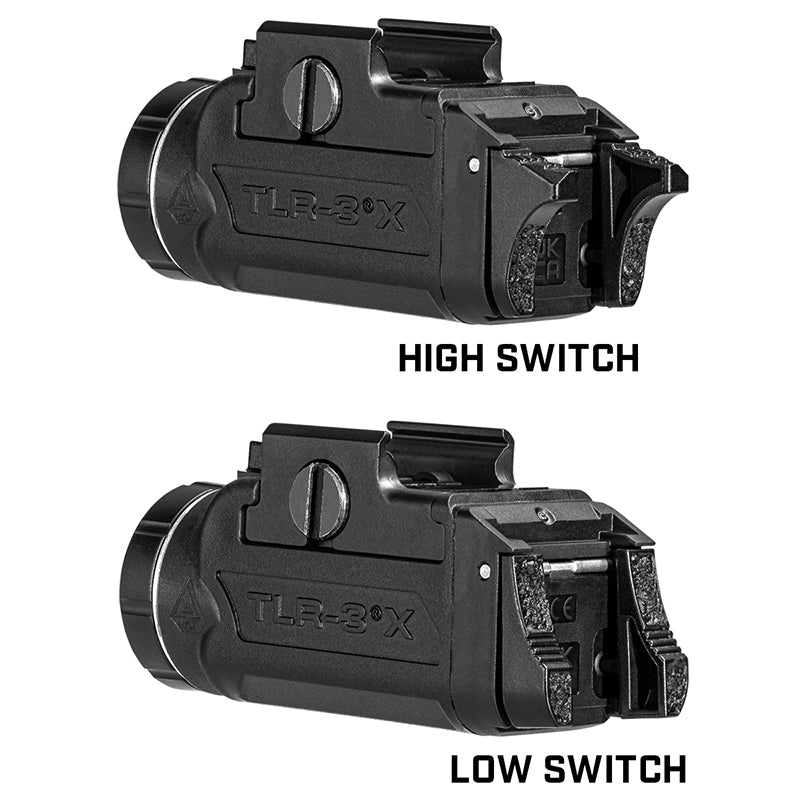 Streamlight TLR-3X weapon light for the SIG P365 with its ambidextrous rear paddle switches
