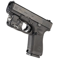 TLR-6 HL G clamped around the trigger guard of a Glock pistol and viewed side-on