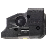 Streamlight TLR-6 light and red laser shown fitted to a Glock-pattern pistol