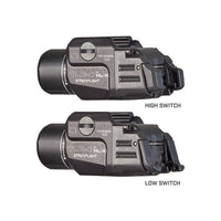 Streamlight TLR-7 HL-X USB in black at 2.88 oz, with its ambidextrous rear paddle switches