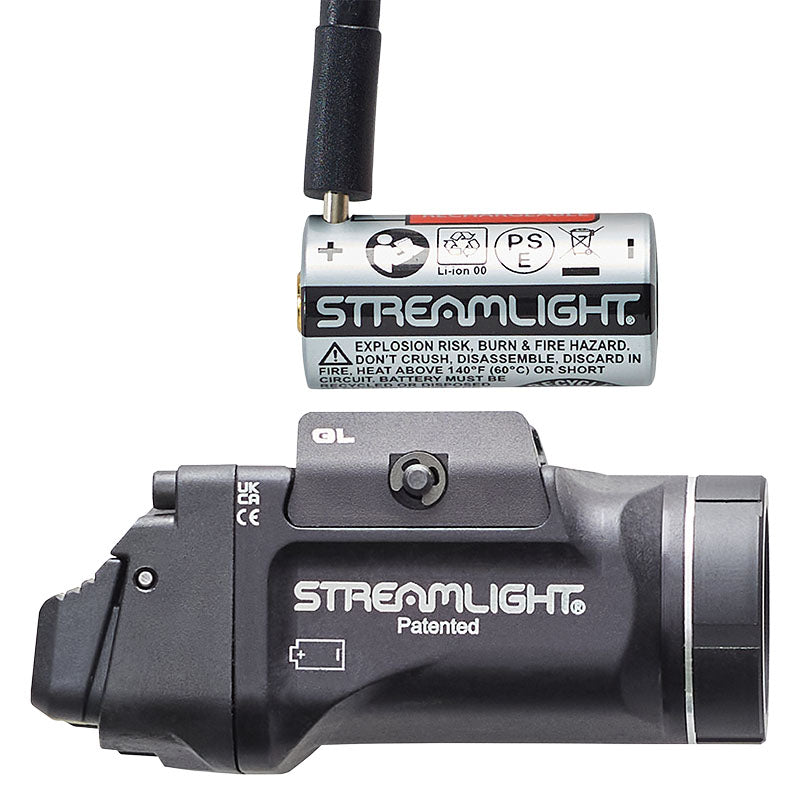 Streamlight TLR-7 X sub showing the ambidextrous high and low rear paddle switches