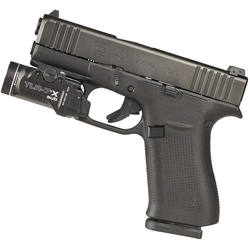 TLR-7 X sub light for Glock 43X and 48 rails in anodised machined aluminium, 2.51 in long