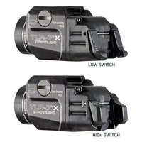 Streamlight TLR-7 X USB in black shown from two opposing sides in a single frame