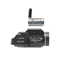 TLR-7 X in black, a multi-fuel light running either a CR123A or an SL-B9 rechargeable pack