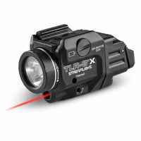 Streamlight TLR-8 X 69414 weapon light with red aiming laser, rated 500 lumens, in matte black
