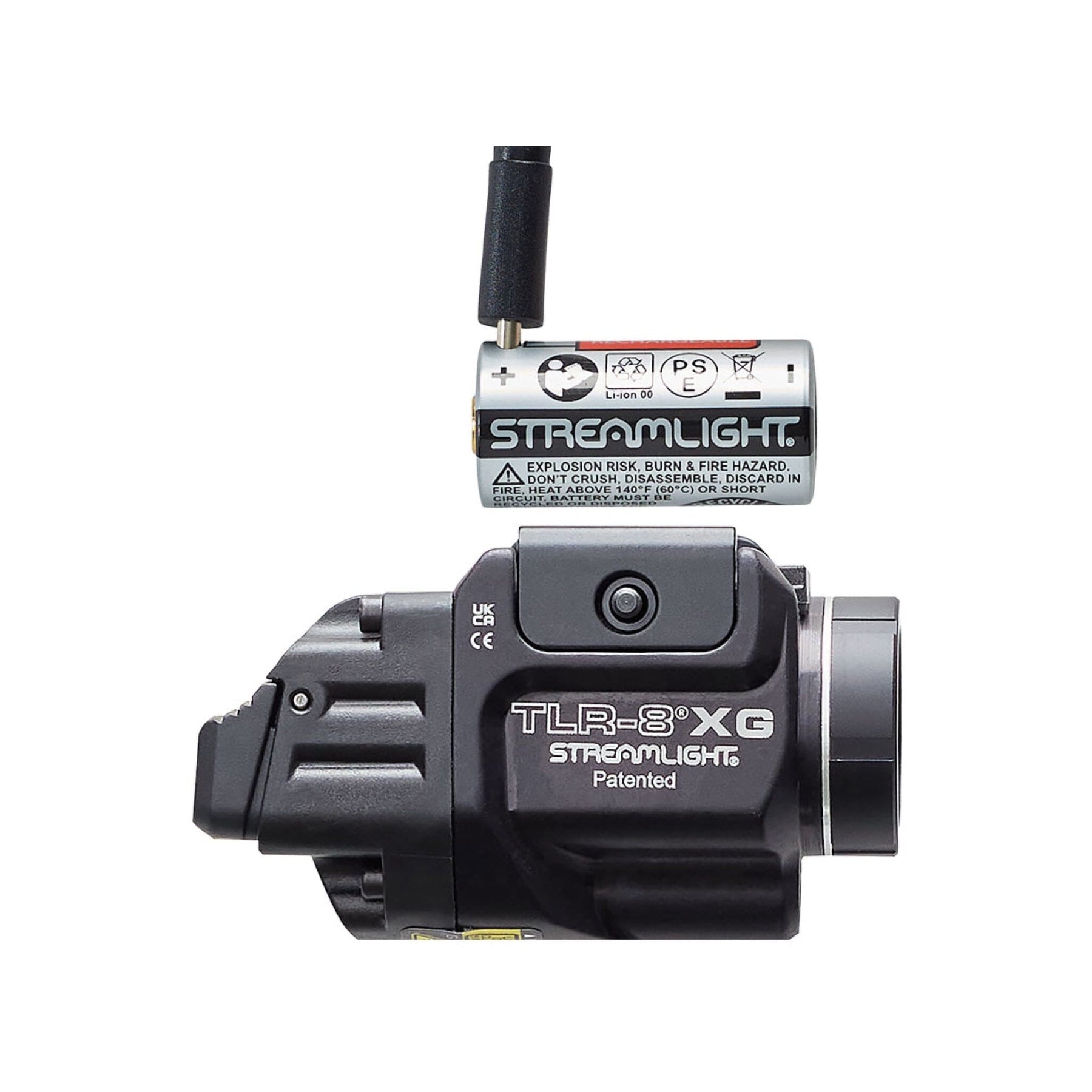 Streamlight TLR-8 X G weapon light and green laser, multi-fuel on CR123A or an SL-B9 pack