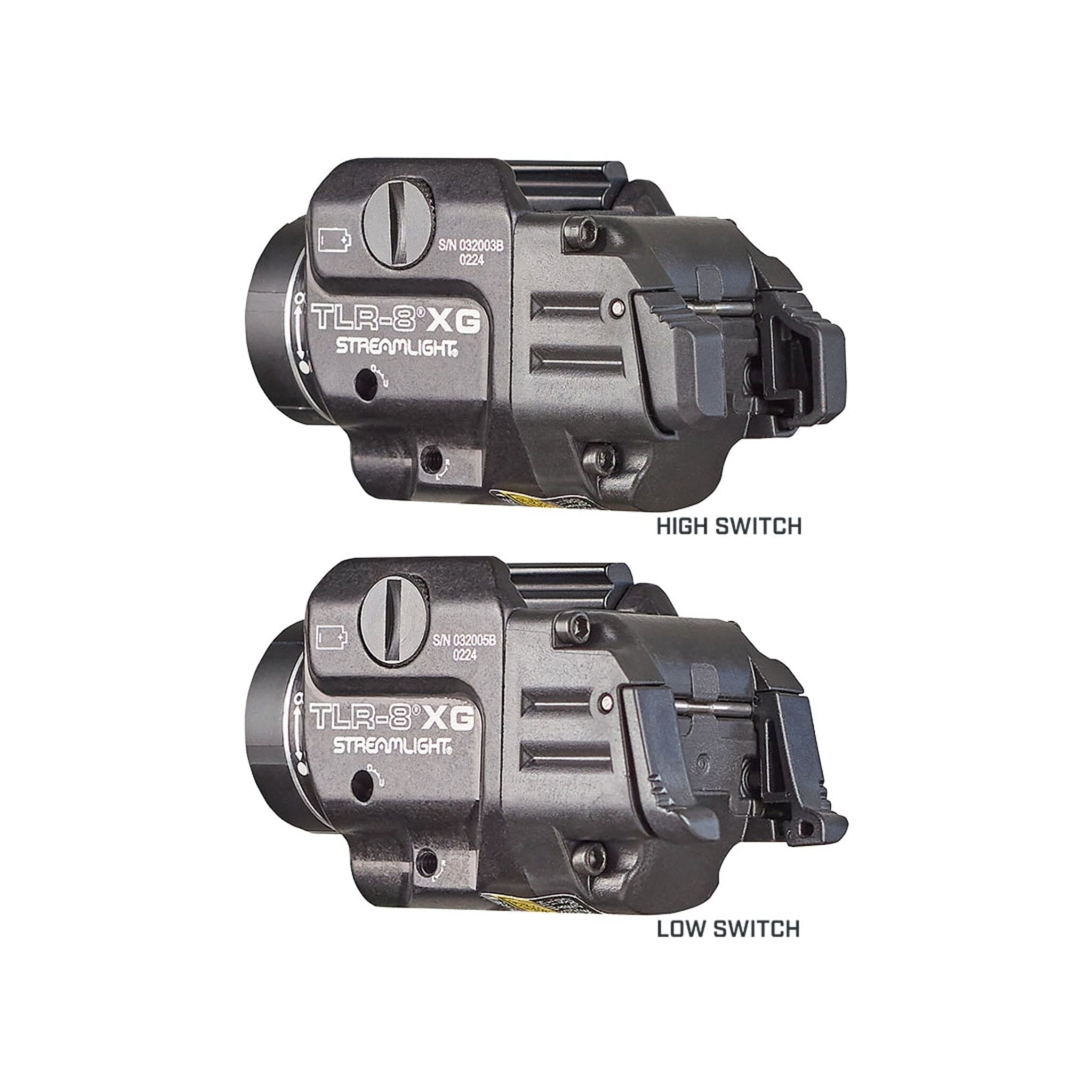 Streamlight TLR-8 X G weapon light with green laser, a 2.58 inch body for compact pistols