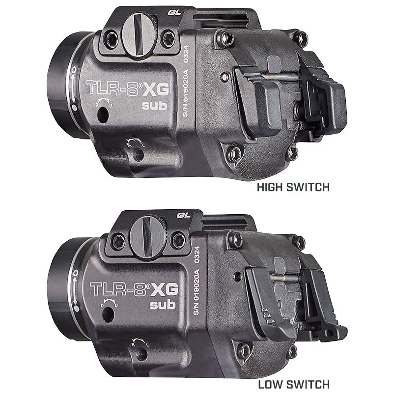 Streamlight TLR-8 X G sub weapon light for 1913 short rails, rated 5,000 candela to 141 metres