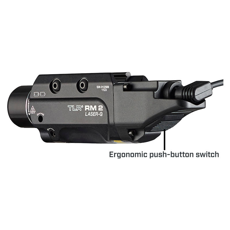 TLR RM 2 Laser-G system with the 90 degree exit remote pressure switch supplied in the kit