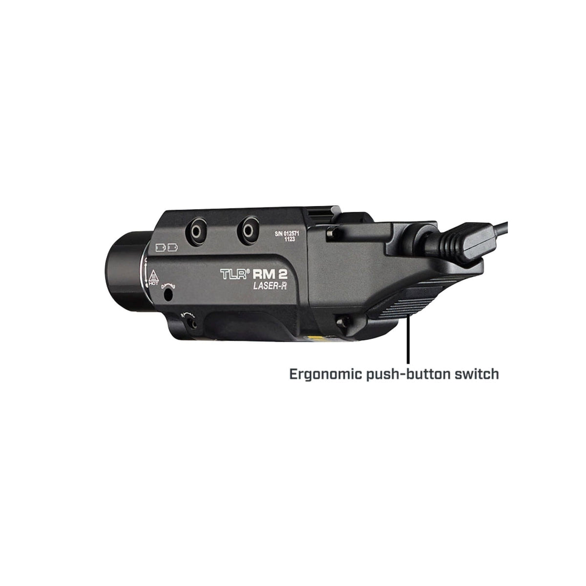 Streamlight TLR RM 2 Laser in the light-only package, running on two CR123A lithium cells
