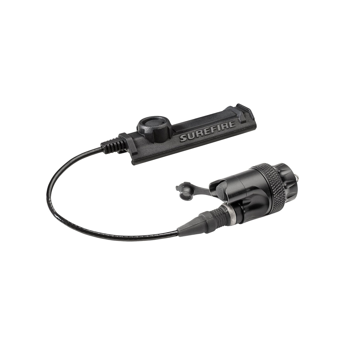 SureFire DS-SR07 Scout Light dual switch in black, the DS00 click tailcap with its SR07 remote pad